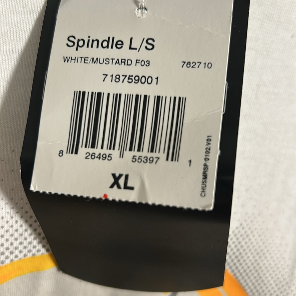 NWT Adidas Three Stripes Y2K Textured 3D Logo Long Sleeve White Shirt Sz XL - Picture 3 of 8